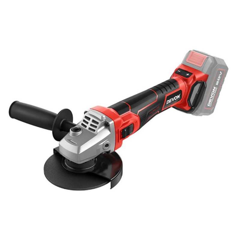 Аккумуляторная углошлифовальная машина с рег. об. DEVON 2905-Li-20-125Q/ brushless / 3500-9000 об. Аккумуляторная углошлифовальная машина с рег. об. DEVON 2905-Li-20-125Q/ brushless / 3500-9000 об.
